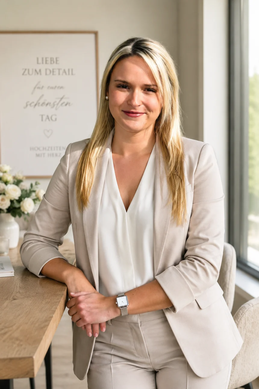 Sonja, Gründerin und Hochzeitsplanerin von Ever Yours, am Planungstisch